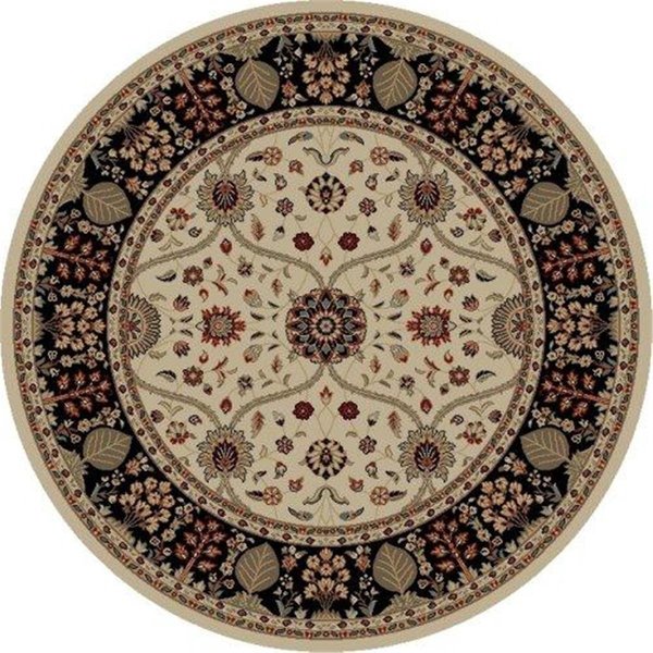 Concord Global 5 ft. 3 in. Jewel Voysey - Round, Ivory 49020